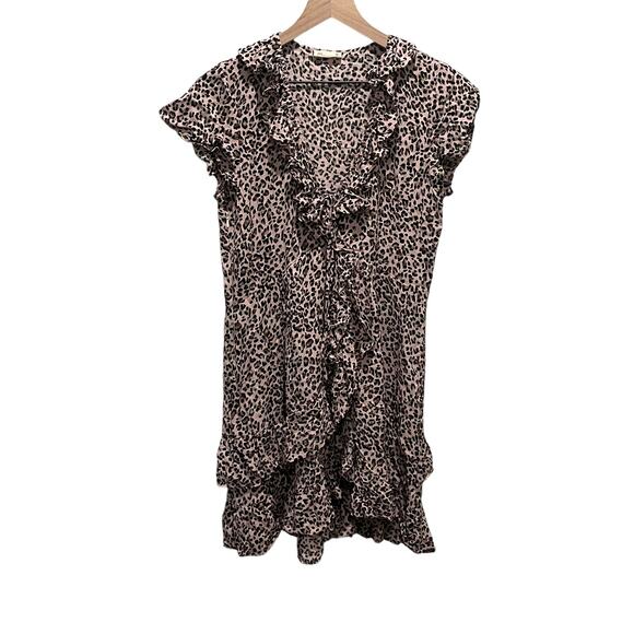 Anthropologie Dresses & Skirts - Anthropologie Maronie Leopard Print Ruffled Dress Size Small